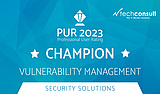 Auszeichnung als "Champion" im PUR 2023 Professional User Rating für Vulnerability Management Security Solutions von techconsult